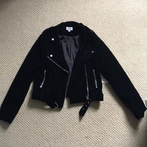 Black Suede Moto Jacket